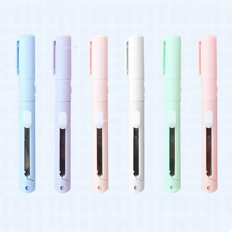 Μίνι έγχρωμο πτυσσόμενο ψαλίδι μαρκαδόρο φορητό μέγεθος Ασφαλές κεραμικό πετροκόπτης Βοηθητικό μαχαίρι για χαρτί εργασίας Ημερολόγιο Σχολείο