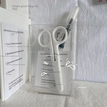 Μίνι λευκό έγχρωμο ψαλίδι INS φορητό κόφτη λεπίδων από ανοξείδωτο ατσάλι για χαρτικά γραφικής ύλης Σχολικό δώρο