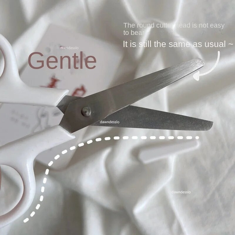 Mini baltas krāsas šķērveida INS stila pārnēsājams nerūsējošā tērauda asmeņu griezējs papīram roku darbam kancelejas piederumiem biroja skolas dāvana