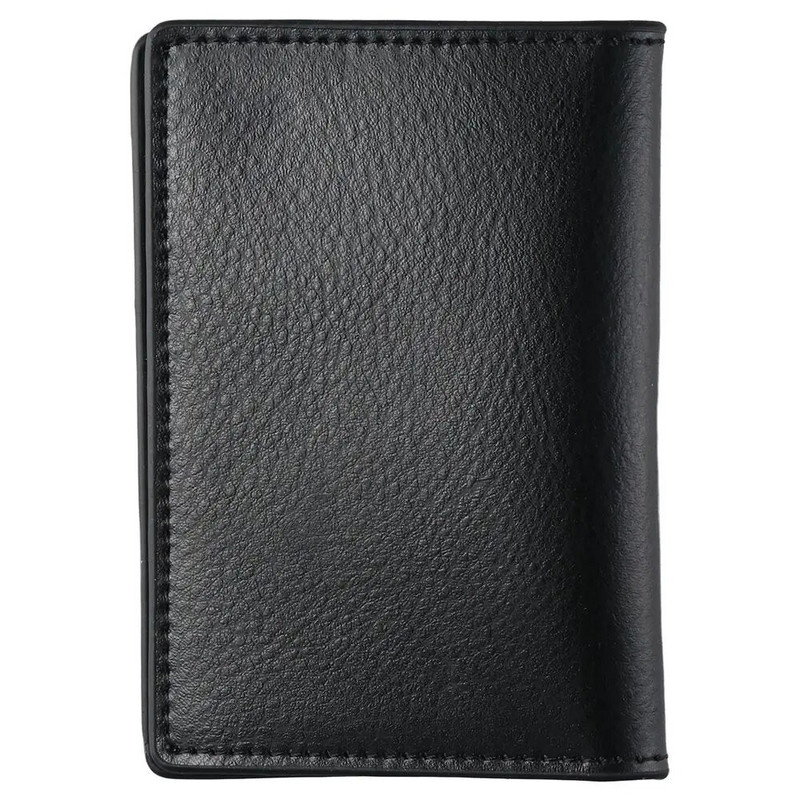 Melns vizītkaršu turētājs lielas ietilpības PU ādas karšu turētājs vārda kartes maka maciņa birojs