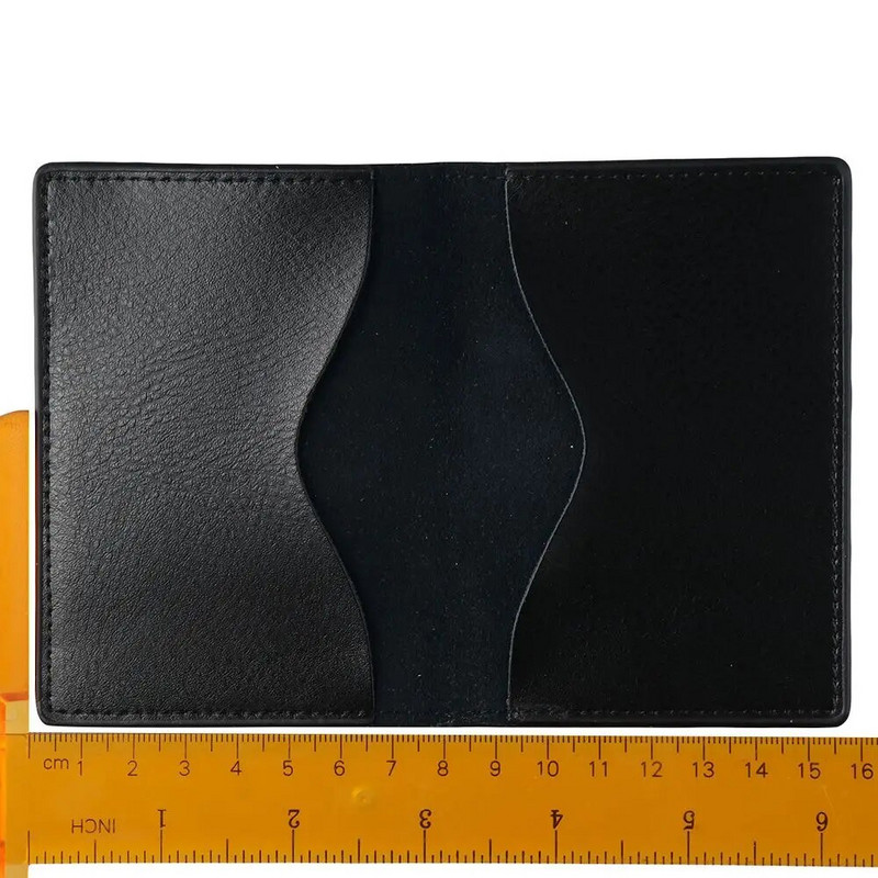 Melns vizītkaršu turētājs lielas ietilpības PU ādas karšu turētājs vārda kartes maka maciņa birojs