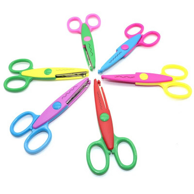1 PC Χειροποίητα Παιδιά DIY 6 Patterns Album Lace Scissors Card Photo Pattern Scissors Cartoons Lace Scissors