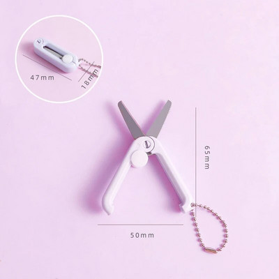 Kaasaskantavad minikäärid Loomingulised ülestõstetavad kokkupandavad käärid Multifunktsionaalsed ohutusarmsad roostevabast terasest käärid õpilastele