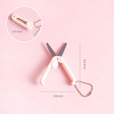 Kaasaskantavad minikäärid Loomingulised ülestõstetavad kokkupandavad käärid Multifunktsionaalsed ohutusarmsad roostevabast terasest käärid õpilastele