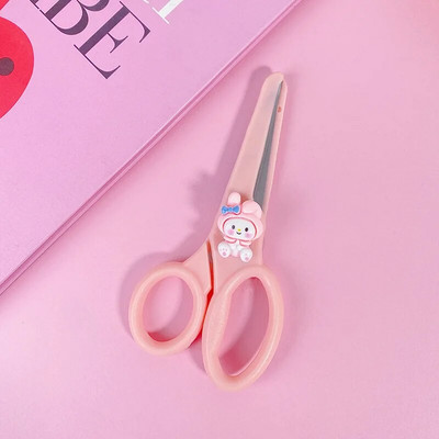 Slatke studentske crtiće Sigurnosne škare okrugle glave za DIY rezanje papira Rukotvorine Prijenosne umjetničke škare Ured