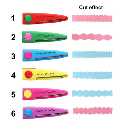 6 бр. Paper Cut Wave Edge Craft Scissors DIY student cut handicraft handmade shear creative diary craft kid paper scissors