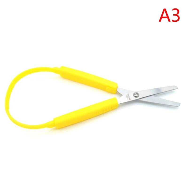 Μίνι μαθητή παιδικό ψαλίδι με βρόχο από ανοξείδωτο χάλυβα Πολύχρωμη λαβή DIY Art Craft Χαρτί κοπής χαρτικών Σχολείο Εργαλείο γραφείου στο σπίτι