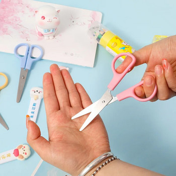 Cute Cartoon Stationery Scissors Child Art Small Scissors with Protective Cover Journal Εργαλεία κοπής χαρτιού Αναλώσιμα γραφείου