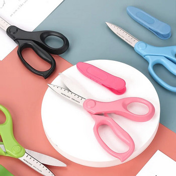 Креативни 3 цвята лява и дясна ножица от неръждаема стомана със защитно покритие Детски изрезки от хартия Училищни канцеларски материали