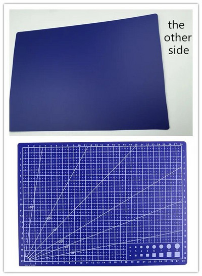 Sprādzienbīstams abpusējs griešanas paklājiņš A4 Izturīgs griešanas paklājiņš savārstījuma rīks Manuāls griešanas dēlis tumši skolas piederumi 22x30cm