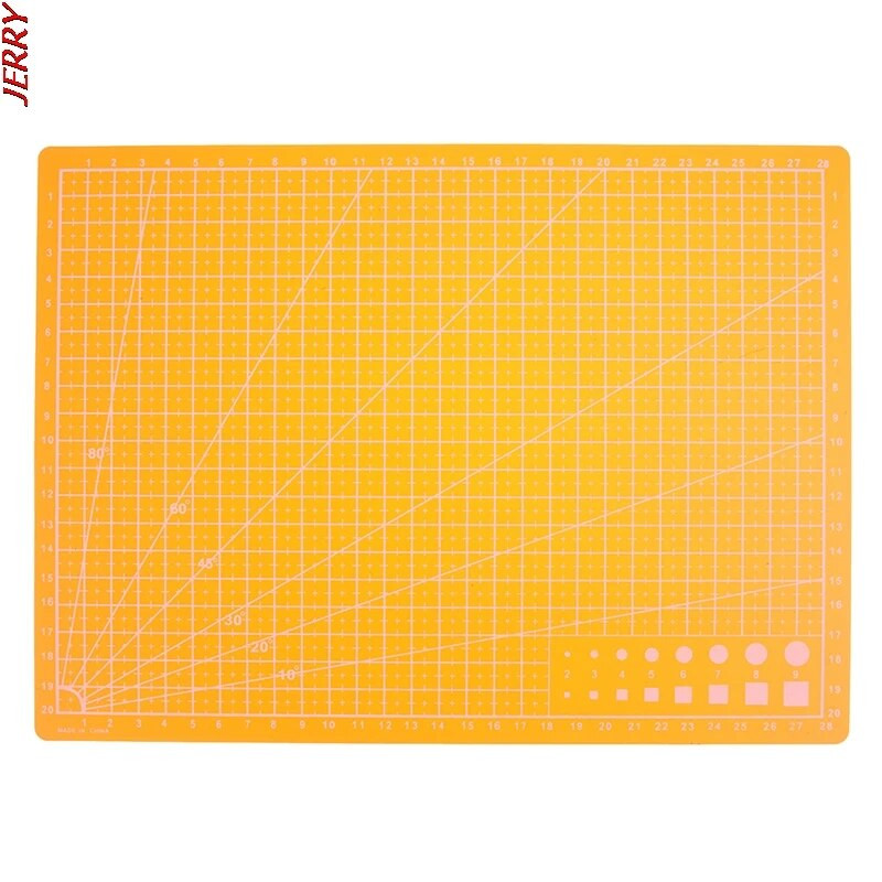 Sprādzienbīstams abpusējs griešanas paklājiņš A4 Izturīgs griešanas paklājiņš savārstījuma rīks Manuāls griešanas dēlis tumši skolas piederumi 22x30cm