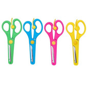 Mazu bērnu šķēres drošības šķēres bērniem plastmasas bērnu drošības šķēres pirmsskolas apmācības šķēres griešanas instrumentiem papīrs