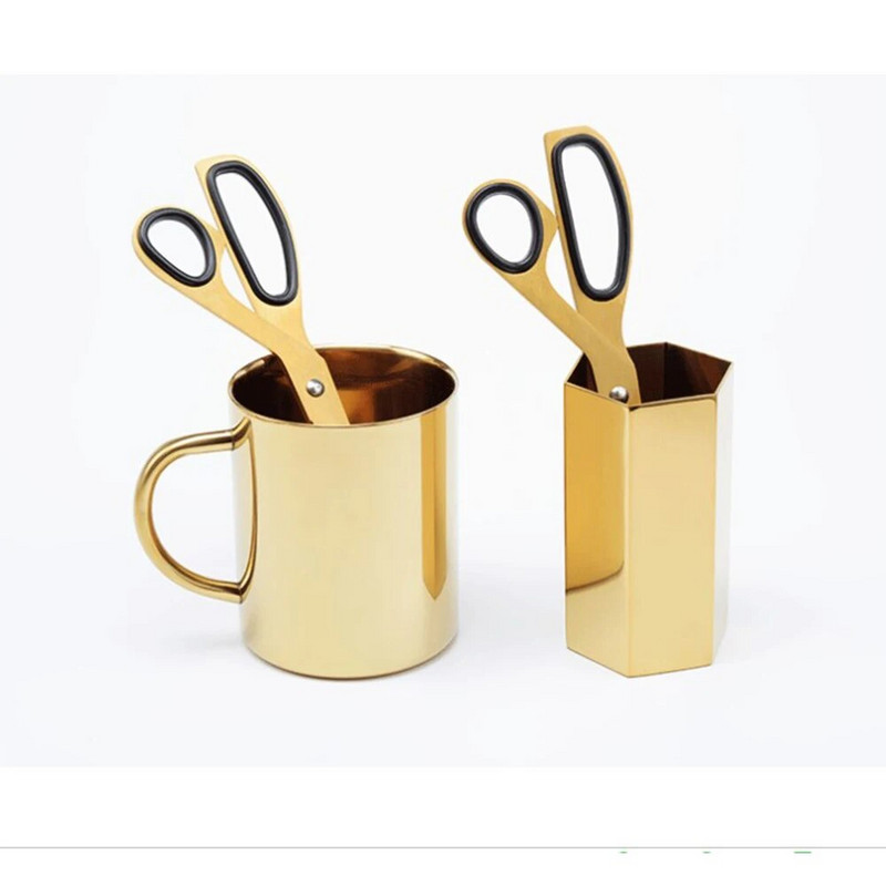 1 τμχ Ασυμμετρία υφάσματος Μοδίστρες Κόφτης Ράφτης Ψαλίδι Χρυσό Ψαλίδι Εργαλεία Κοπής Οικιακής Χρήσης Κορδέλα γραφείου-Ψαλίδι κοπής