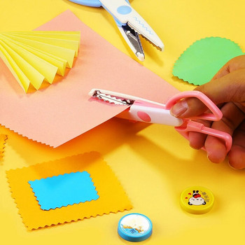 Deli 1pcs Scissors Kawaii Rabbit DIY HandCraft Scrapbook Scissors for kids safe Βοηθητικό μαχαίρι κοπής χαρτιού Σχολικό προμήθειο