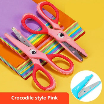 Deli 1pcs Scissors Kawaii Rabbit DIY HandCraft Scrapbook Scissors for kids safe Βοηθητικό μαχαίρι κοπής χαρτιού Σχολικό προμήθειο