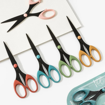 Morandi Color Scissor Stainless Steel Blade Safe Design Cutter for Fine Art Diary Album Craft Office Office School A6613