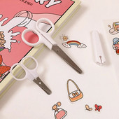 1pcs Simplicity White Papetarie Foarfece mici Papetarie Student Scoala Birou Instrument din otel inoxidabil Noutate