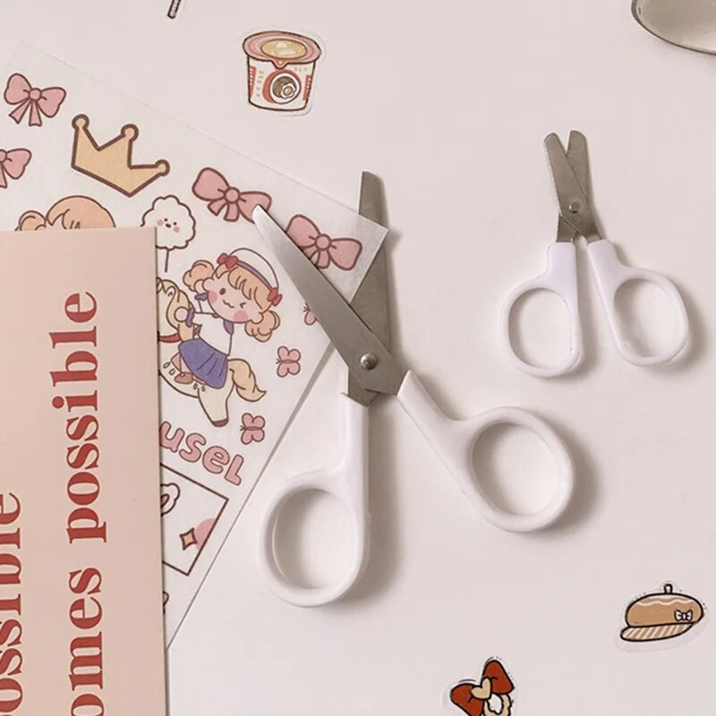 1 τμχ Simplicity Λευκό Χαρτικά Μικρό Ψαλίδι Χαρτικά Γραφείο Μαθητικής Σχολής Γραφείο Εργαλείο από ανοξείδωτο χάλυβα καινοτομία