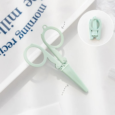 Kūrybinės sulankstomos žirklės Kawaii Morandi Popieriaus pjaustytuvas Nešiojamos mielos žirklės „Pasidaryk pats“ Scrapbooking Rankų darbo įrankiai Biuro reikmenys