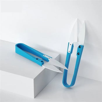 1 бр. Изолирани сини керамични U-образни ножици за кабел за батерията на мобилен телефон Непроводим специален инструмент за рязане по поръчка Безопасна ножица