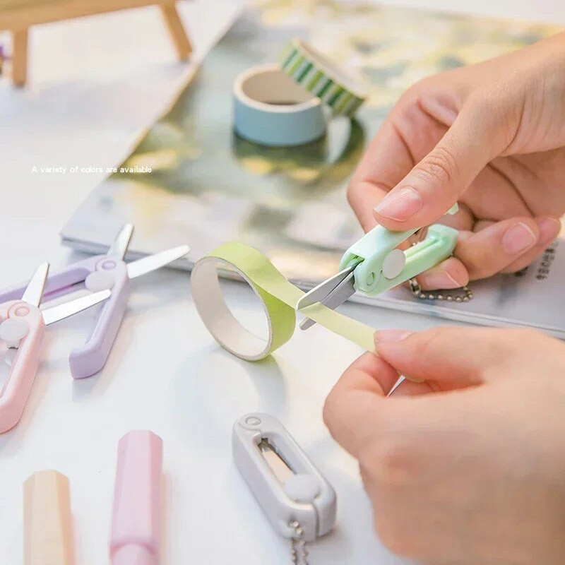 Μίνι φορητό πτυσσόμενο ψαλίδι Morandi Utility Knife Απλό εργαλείο κοπής χαρτιού Κορεάτικο σταθερό ψαλίδι Σχολικά είδη γραφείου