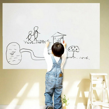 45*200cm Αυτοκόλλητο Λευκού Πίνακα Αδιάβροχη διακόσμηση Ταπετσαρίας Υπενθύμιση Πίνακες Μηνυμάτων Λευκός πίνακας Μαυροπίνακας με στυλό Kid Write Graffiti