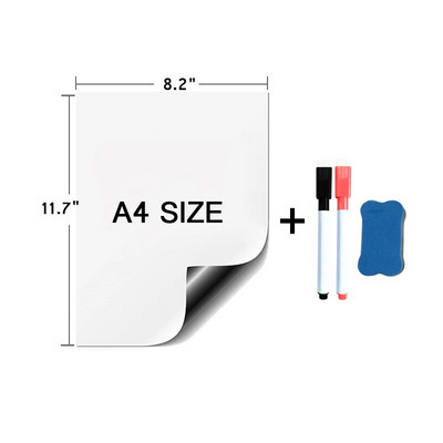 Magnettahvel külmkapi kaardikleebiste jaoks Magnet kustutatav digitaalne tahvel märkmete jaoks, joonistamine, lauakalender A4