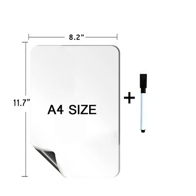 Magnettahvel külmkapi kaardikleebiste jaoks Magnet kustutatav digitaalne tahvel märkmete jaoks, joonistamine, lauakalender A4