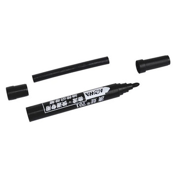 10 бр перманентна писалка за боядисване, мазна водоустойчива черна писалка за маркери за гуми, бързосъхнеща писалка за подпис, канцеларски материали