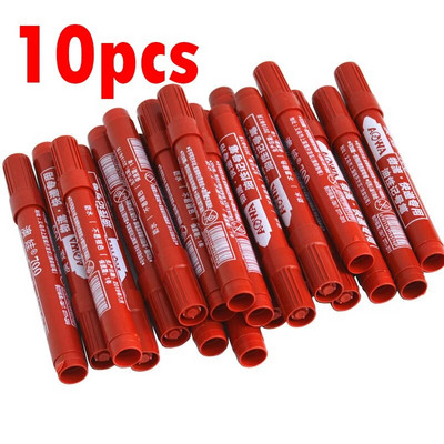 10 buc. Pen marker cu vopsea permanentă, stilou negru, uleios, rezistent la apă, pentru markere pentru anvelope, pix pentru semnătură cu uscare rapidă, articole de papetărie