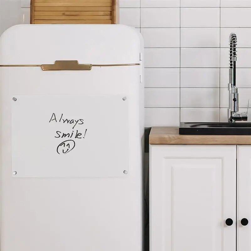 Išvalyti sausą trynimo lentą pranešimų kalendorius magnetinis šaldytuvas šaldytuvas lenta tuščia akrilo