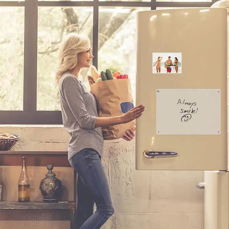 Išvalyti sausą trynimo lentą pranešimų kalendorius magnetinis šaldytuvas šaldytuvas lenta tuščia akrilo