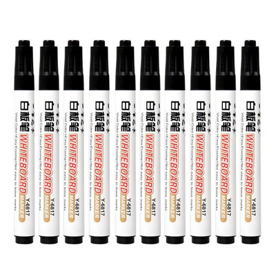 10 τεμ./σετ Μαρκαδόρος για υδατοδιαλυτό πίνακα Μαύρο/Μπλε/Κόκκινο μελάνι Ακατέργαστο μαρκαδόρο Στυλό Σχολικά προμήθειες Χαρτικά