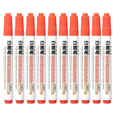 10 τεμ./σετ Μαρκαδόρος για υδατοδιαλυτό πίνακα Μαύρο/Μπλε/Κόκκινο μελάνι Ακατέργαστο μαρκαδόρο Στυλό Σχολικά προμήθειες Χαρτικά