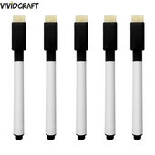 10 vnt/komplektas Nutrinamas baltos lentos žymeklis Studentui skirtas vaikams Vaikų piešimo rašiklis su trintuku Juodas rašalinis rašalo žymeklis 11,3 cm