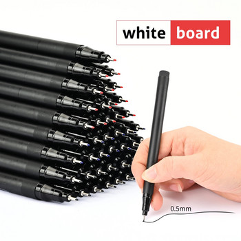 10 τεμάχια/σετ 0,5 mm Extra Fine Tip Dry Ease Markers Στυλό με δυνατότητα διαγραφής Whiteboard Art Marker Pen for Office School Planning White Board