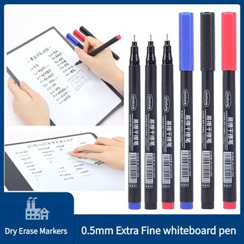 10 бр./компл. 0,5 мм екстра фин връх маркери за сухо изтриване химикалки изтриваема бяла дъска художествена маркерна писалка за планиране на офис училище бяла дъска