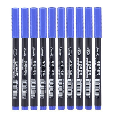 10 τεμάχια/σετ 0,5 mm Extra Fine Tip Dry Ease Markers Στυλό με δυνατότητα διαγραφής Whiteboard Art Marker Pen for Office School Planning White Board