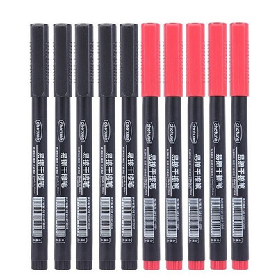 10 τεμάχια/σετ 0,5 mm Extra Fine Tip Dry Ease Markers Στυλό με δυνατότητα διαγραφής Whiteboard Art Marker Pen for Office School Planning White Board