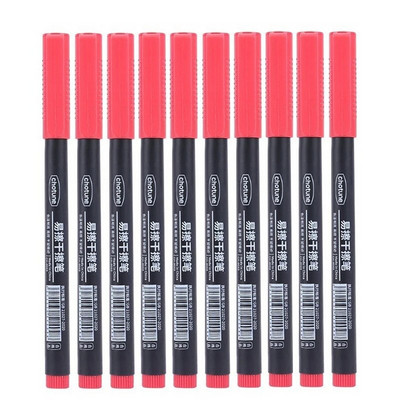 10 τεμάχια/σετ 0,5 mm Extra Fine Tip Dry Ease Markers Στυλό με δυνατότητα διαγραφής Whiteboard Art Marker Pen for Office School Planning White Board