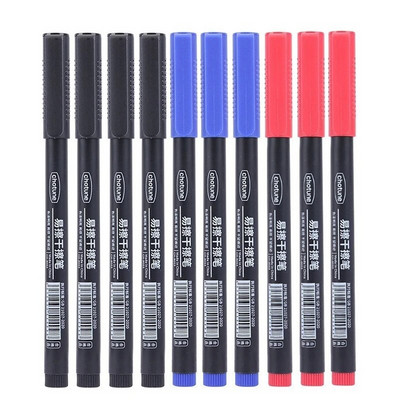 10 τεμάχια/σετ 0,5 mm Extra Fine Tip Dry Ease Markers Στυλό με δυνατότητα διαγραφής Whiteboard Art Marker Pen for Office School Planning White Board