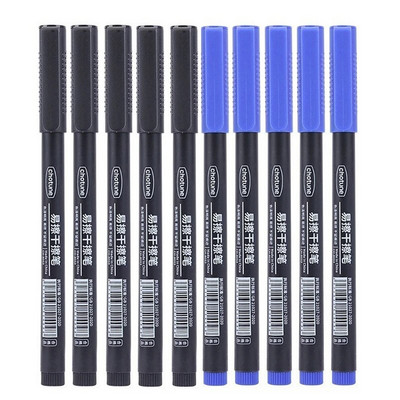 10 τεμάχια/σετ 0,5 mm Extra Fine Tip Dry Ease Markers Στυλό με δυνατότητα διαγραφής Whiteboard Art Marker Pen for Office School Planning White Board