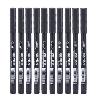10 τεμάχια/σετ 0,5 mm Extra Fine Tip Dry Ease Markers Στυλό με δυνατότητα διαγραφής Whiteboard Art Marker Pen for Office School Planning White Board