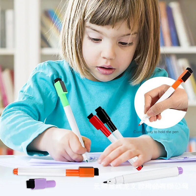 8 Χρώματα/Σετ Μαγνητικός Μαρκαδόρος Λευκός Πίνακας με δυνατότητα διαγραφής Μαρκαδόρος Μαυροπίνακας Κιμωλία Γυαλί Κεραμικά Γραφείο Σχολική Τέχνη Μαρκαδόρος Χαρτικά