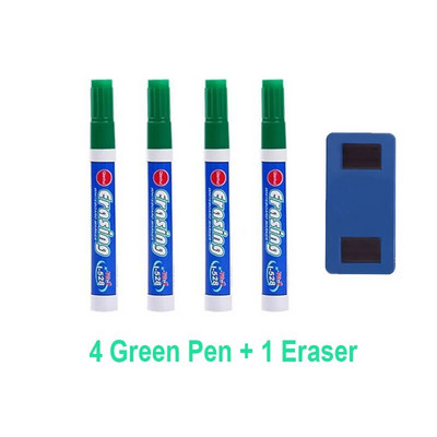 Στυλό μαρκαδόρων λευκού πίνακα Μπλε Μαύρο Κόκκινο Πράσινο Μαρκαδόρο Μαγνητικό Μαυροπίνακα Σβώσιμο Στυλό Γόμα Γόμα για το 2021 Σχολείο