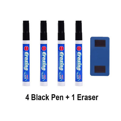 Στυλό μαρκαδόρων λευκού πίνακα Μπλε Μαύρο Κόκκινο Πράσινο Μαρκαδόρο Μαγνητικό Μαυροπίνακα Σβώσιμο Στυλό Γόμα Γόμα για το 2021 Σχολείο