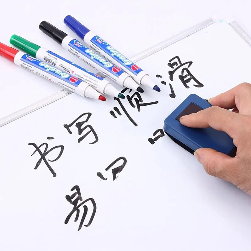 Στυλό μαρκαδόρων λευκού πίνακα Μπλε Μαύρο Κόκκινο Πράσινο Μαρκαδόρο Μαγνητικό Μαυροπίνακα Σβώσιμο Στυλό Γόμα Γόμα για το 2021 Σχολείο