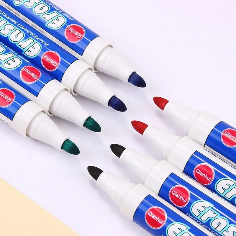 Στυλό μαρκαδόρων λευκού πίνακα Μπλε Μαύρο Κόκκινο Πράσινο Μαρκαδόρο Μαγνητικό Μαυροπίνακα Σβώσιμο Στυλό Γόμα Γόμα για το 2021 Σχολείο