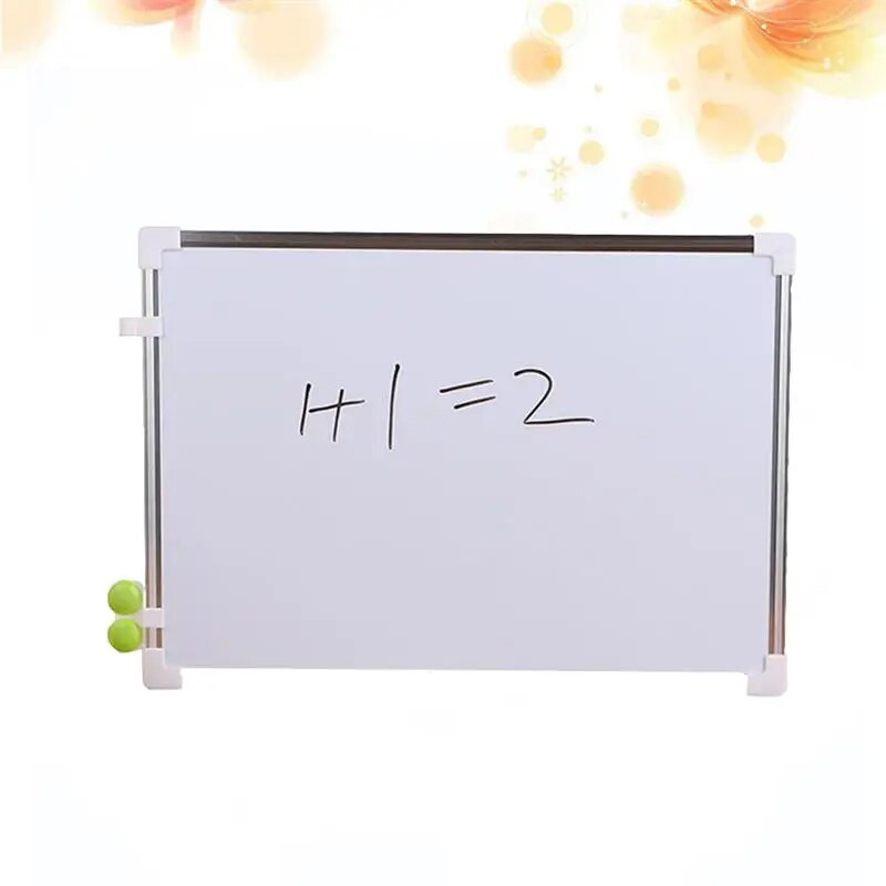 1 tk kahepoolne magnetiline tahvel magnetkleebistega pliiats, käsitsi kirjutamise ja kustutatava prindipintsliga sõnumitahvel