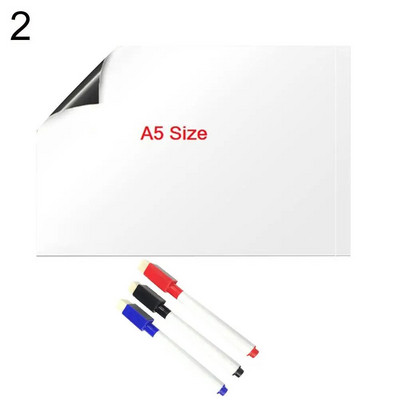 A5 kuivpuhastusega magnetiline külmkapi valgetahvel Kodu teadetetahvel pliiatsiga